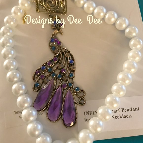 5/$20🔥Peacock Necklace Enhancer or Scarf Jewelry🔥 - Picture 4 of 6